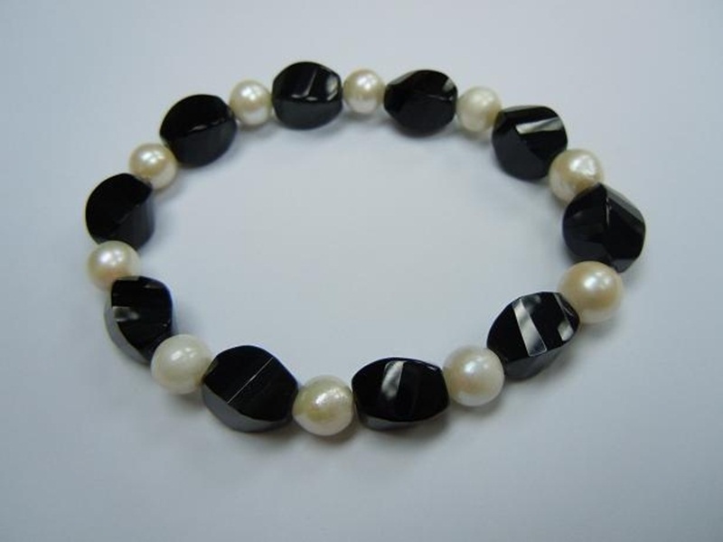 Black Agate+Pearl