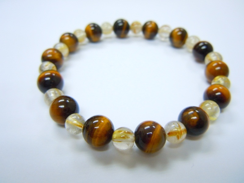 Yellow Tiger Eye+Rutile Quartz