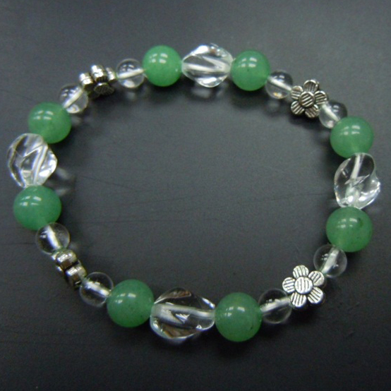 Green Aventurine+Crystal+Metal