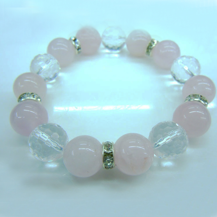 Rose Quartz+Crystal+Metal