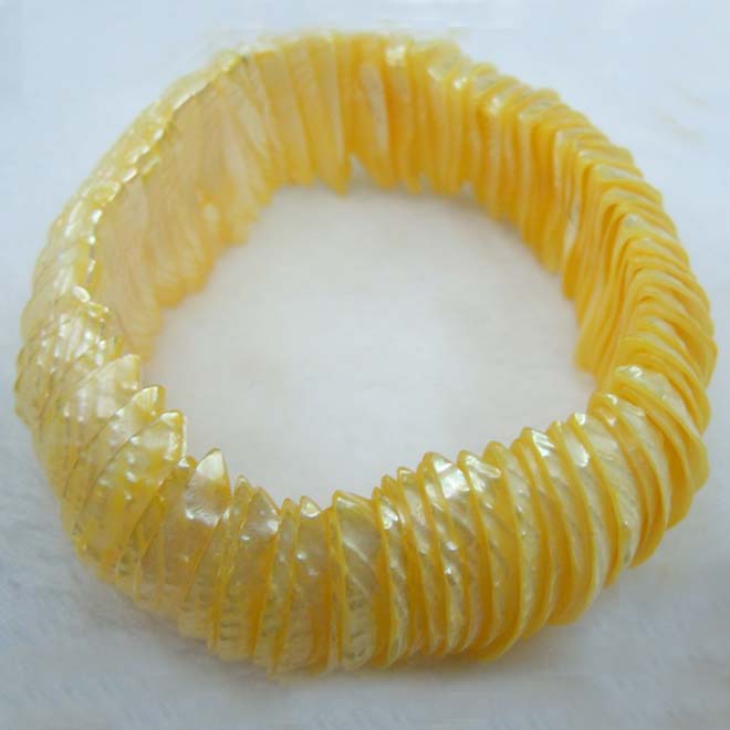 Yellow Shell Bracelet Dyed