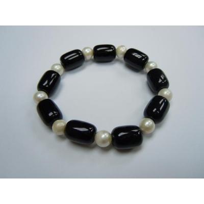 Black Agate+Pearl