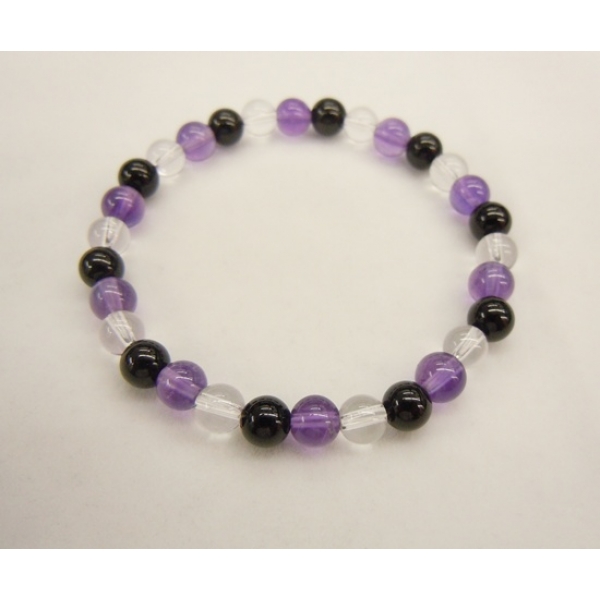 Amethyst+Black Agate+Crystal