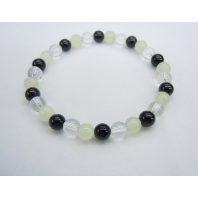 New Jade+Black Agate+Crystal