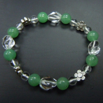 Green Aventurine+Crystal+Metal