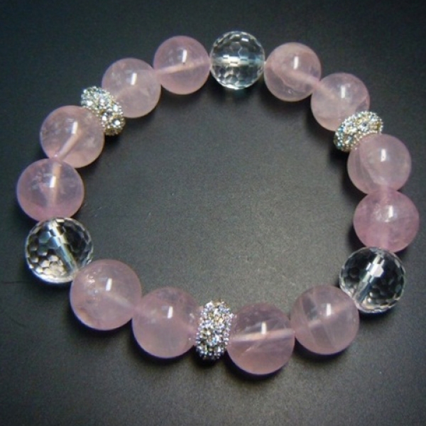 Rose Quartz+Crystal+Metal