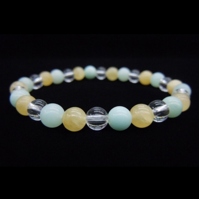 Crystal+Yellow Jade+Amazonite