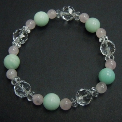 Amazonite+Rose Quartz+Crystal