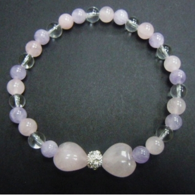 Rose Quartz+Lavender Amethyst+Crystal