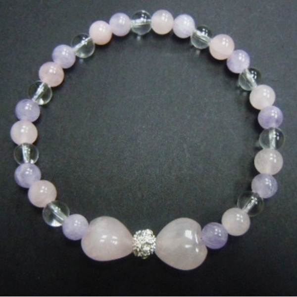 Rose Quartz+Lavender Amethyst+Crystal