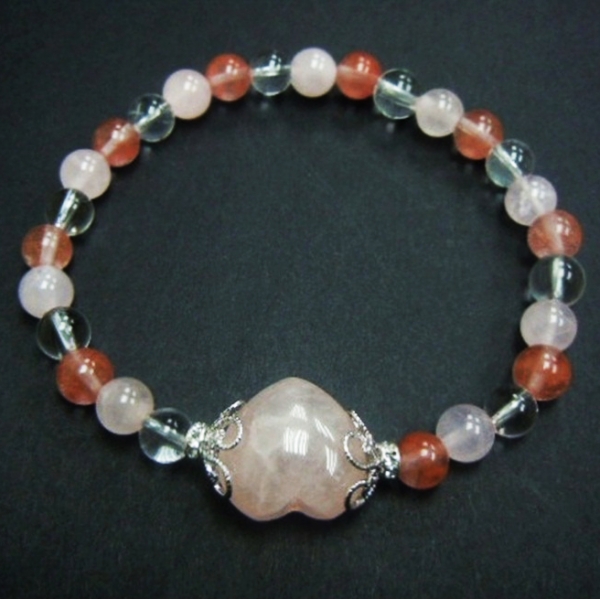 Rose Quartz+Cherry Quartz+Crystal