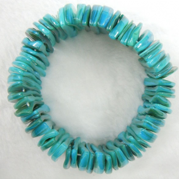 Blue Shell Bracelet Dyed