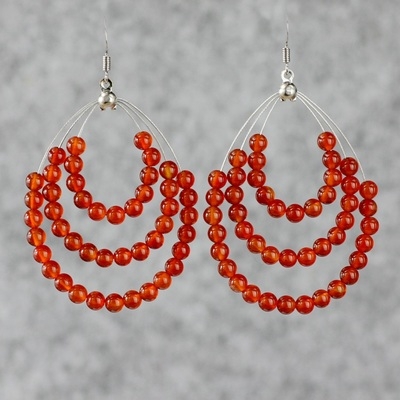 Red Agate Earring