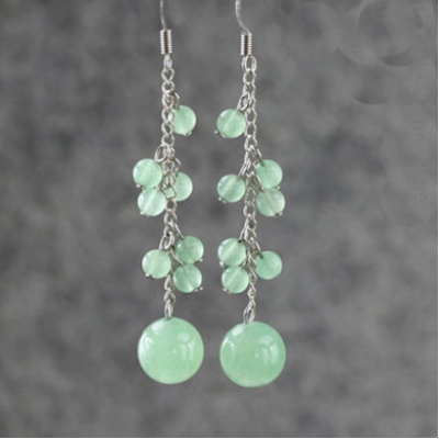 Green Aventurine Alloy Earring