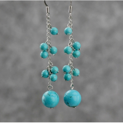 Blue Howlite Earring