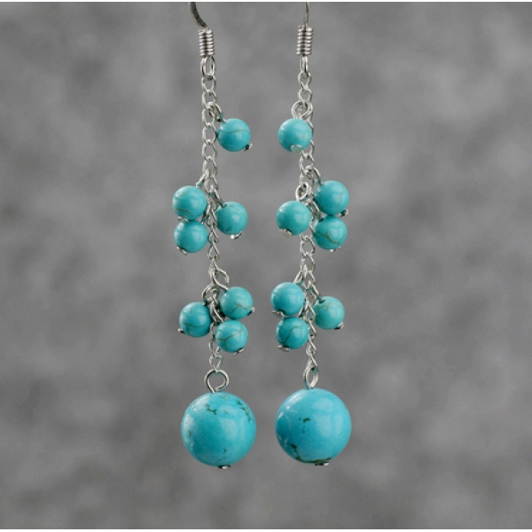 Blue Howlite Earring