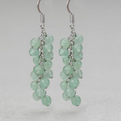 Green Aventurine Alloy Earring