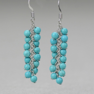 Blue Howlite Earring