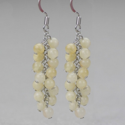 Yellow Jade Earring