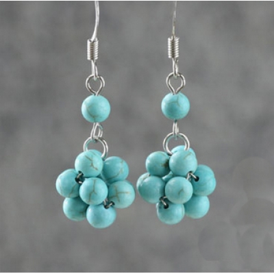 Blue Howlite Earring