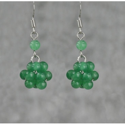 Green Aventurine Alloy Earring