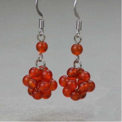 Red Agate Alloly Earring