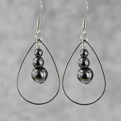 Hematite Earring