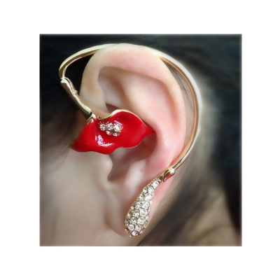 [Fashion rhinestone morning glory] Ear cuff