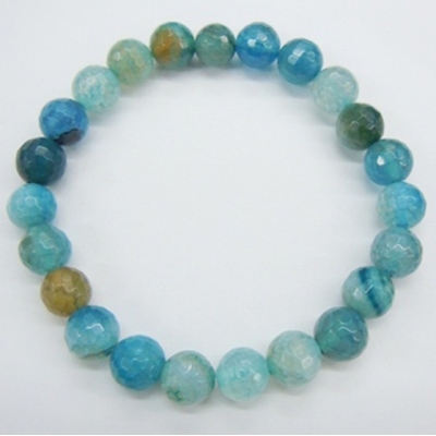 Dark Blue Fire Agate Bracelet